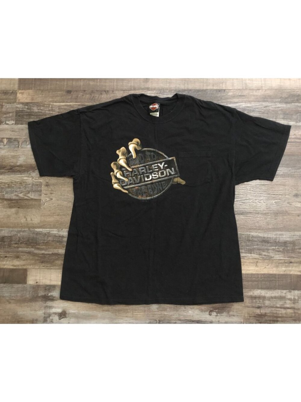 Harley-Davidson Mens XL Bad to the Bone Black Graphic Tee T Shirt